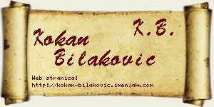 Kokan Bilaković vizit kartica
